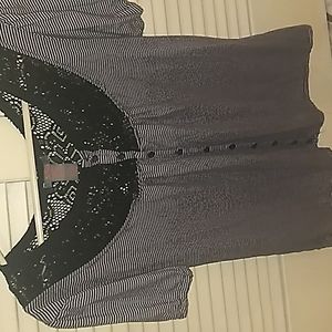 Lace neck top